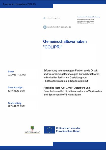 Vorschau: EU-Förderung – Gemeinschaftsvorhaben „COLIPRI“
